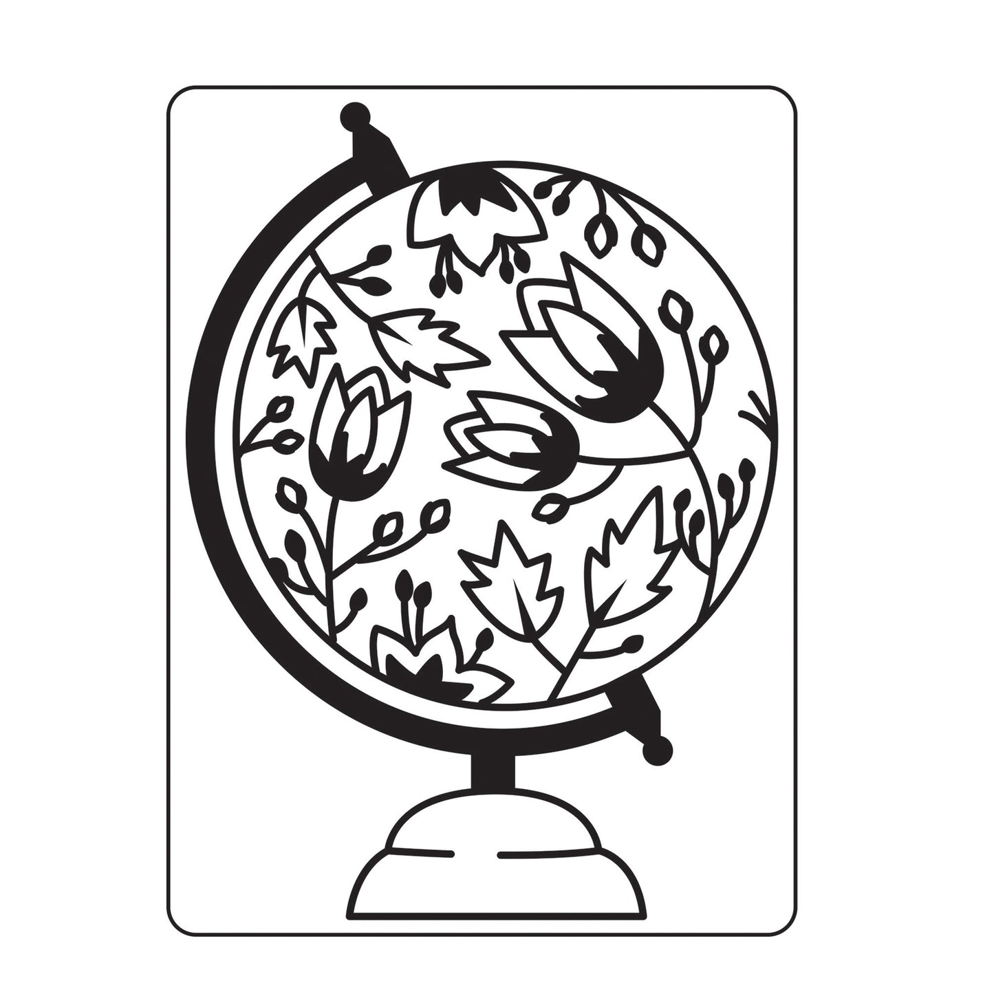 Vaessen creative • embossing folder wereldbol