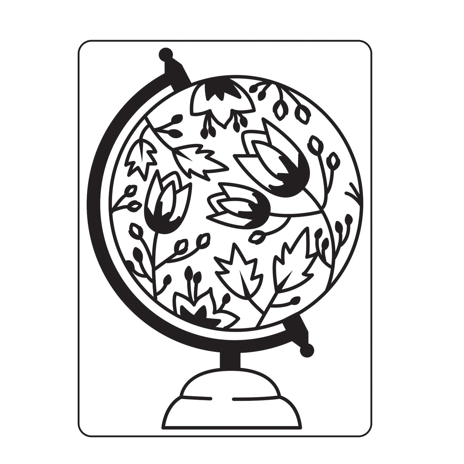 Vaessen creative • embossing folder wereldbol
