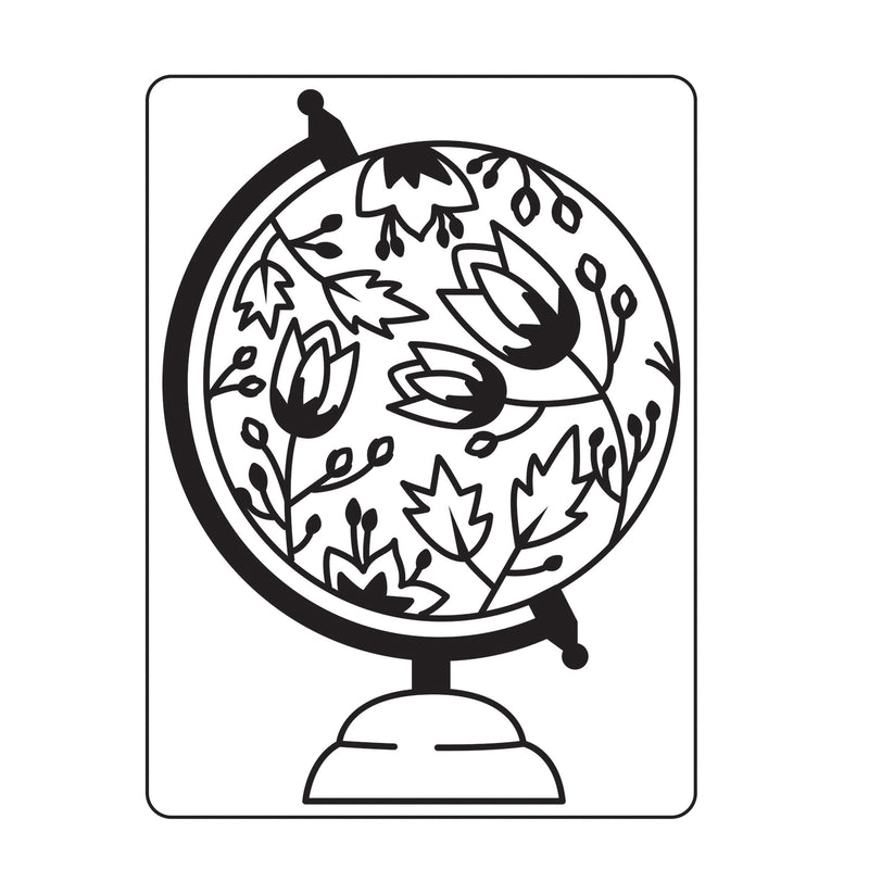 Vaessen creative • embossing folder wereldbol