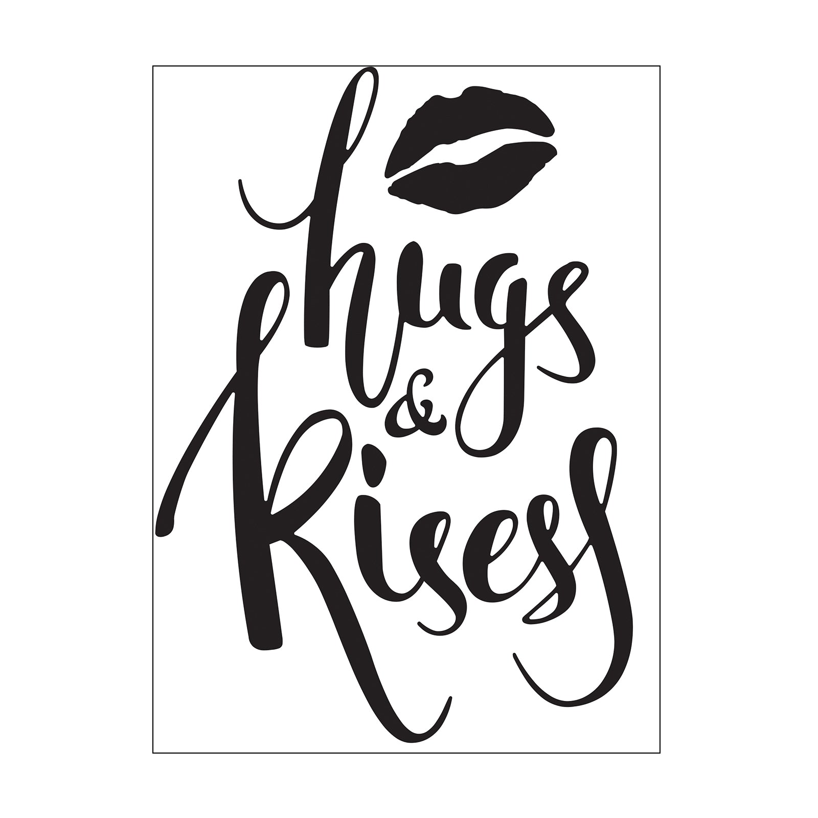 Vaessen creative • embossing folder hugs kisses