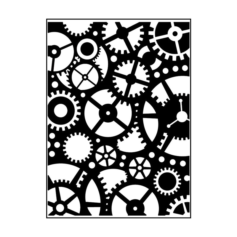 Vaessen creative • embossing folder tandwielen