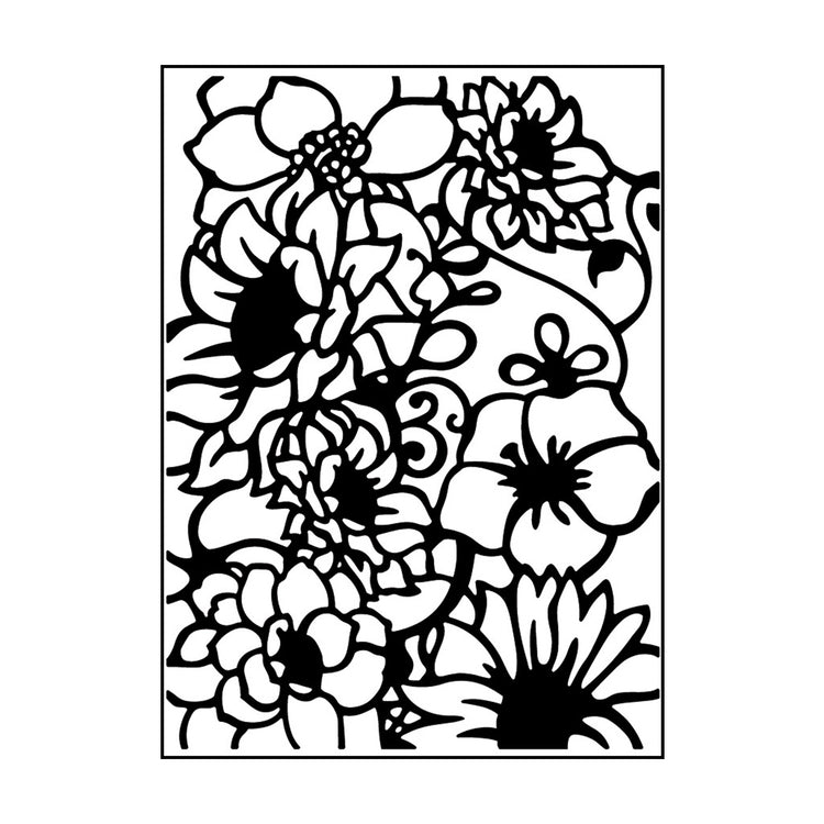 Vaessen creative • embossing folder grote bloemen