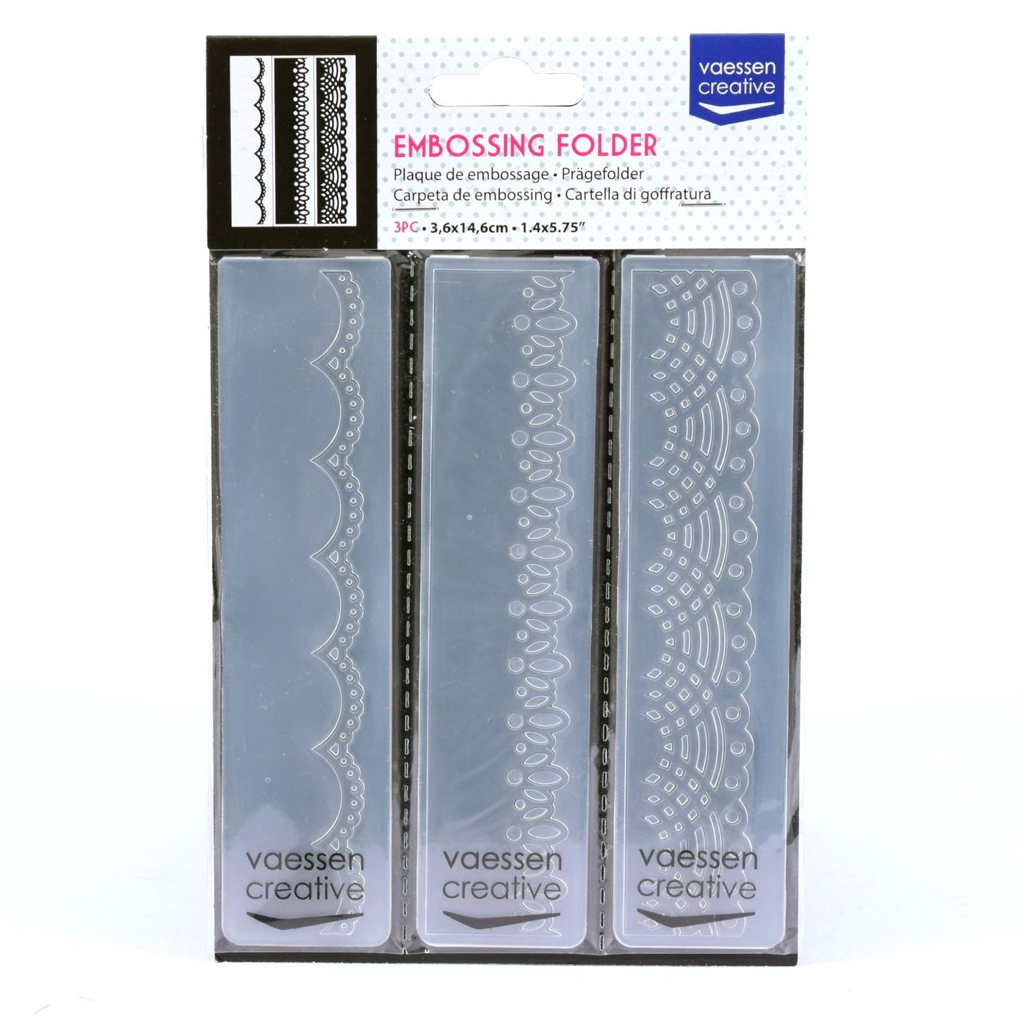 Vaessen creative • embossing folder decoratieve randen 3st.