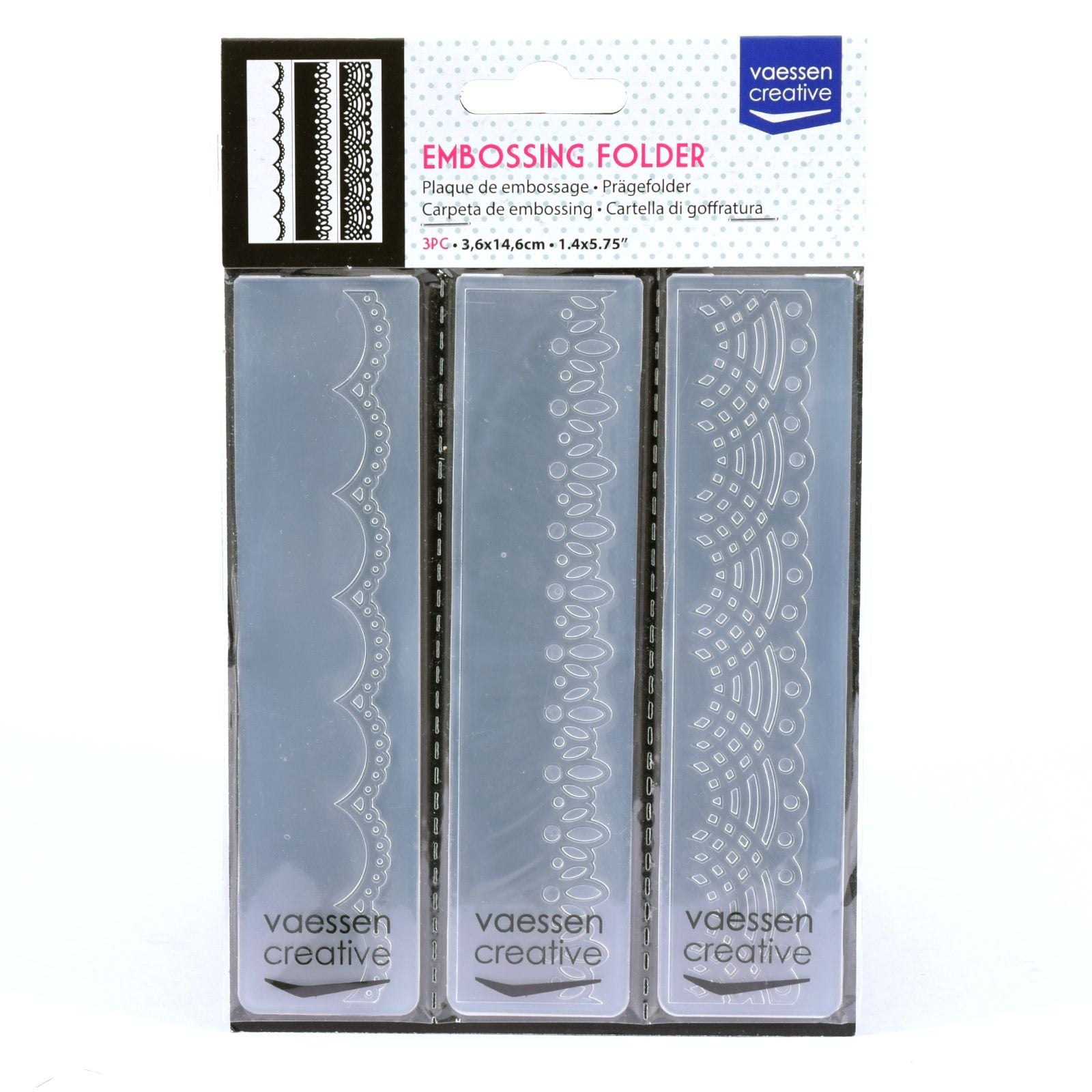 Vaessen creative • embossing folder decoratieve randen 3st.