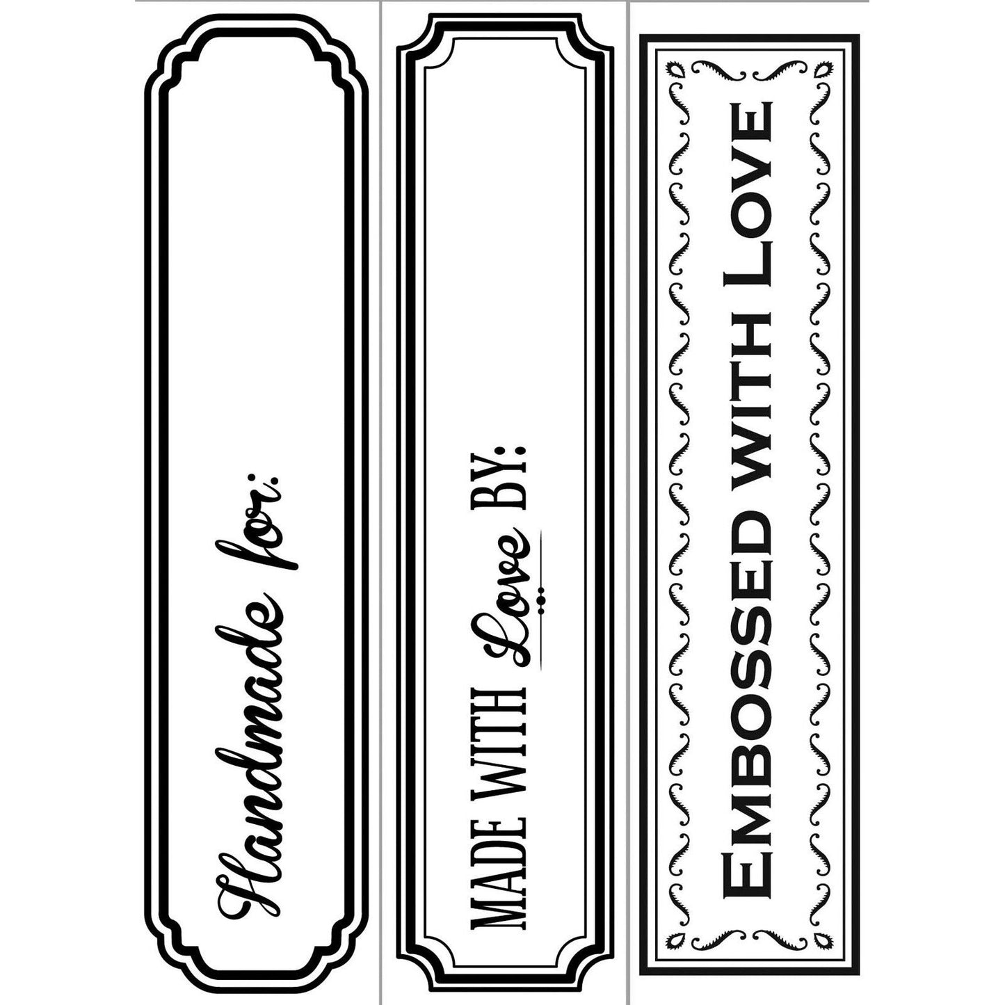 Vaessen creative • embossing folder with love 3st.