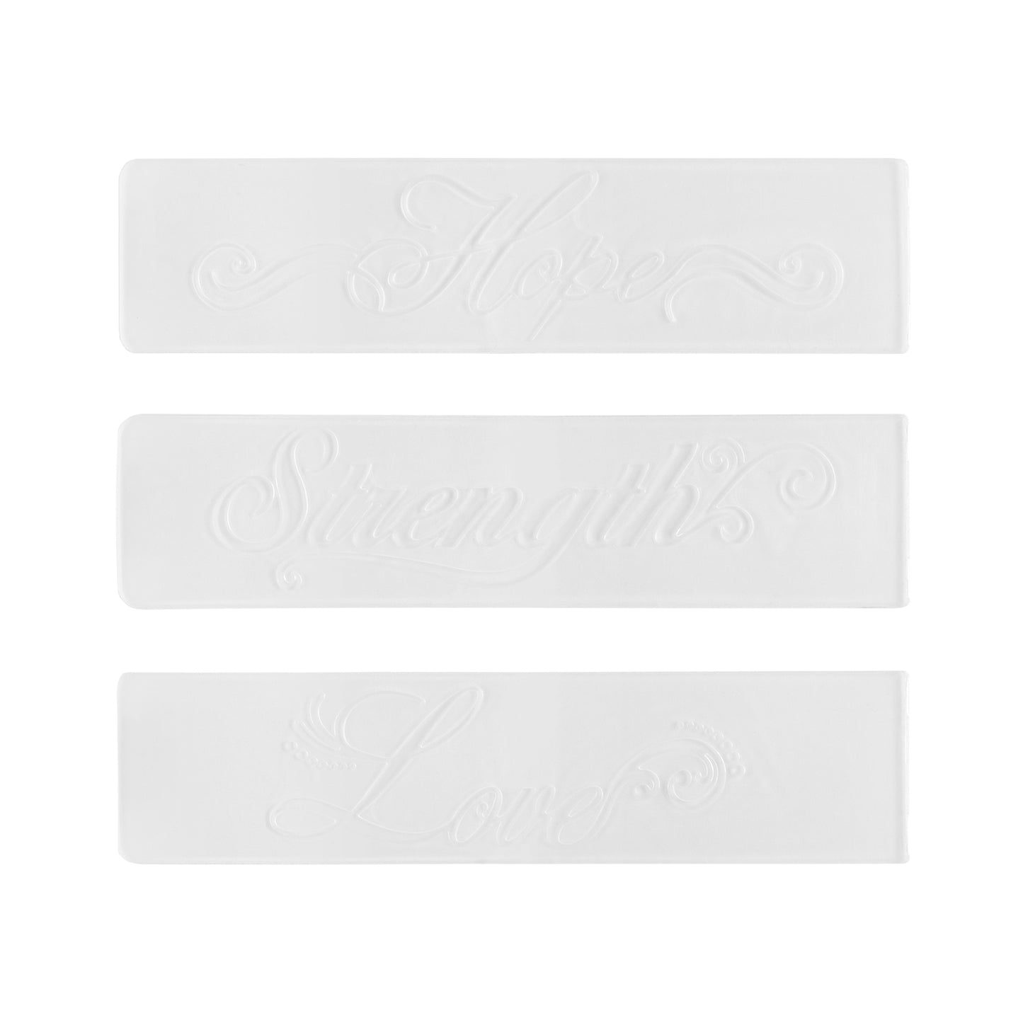 Vaessen creative • embossing folder hope strength love 3st.