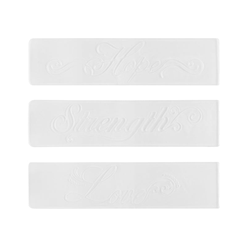 Vaessen creative • embossing folder hope strength love 3st.