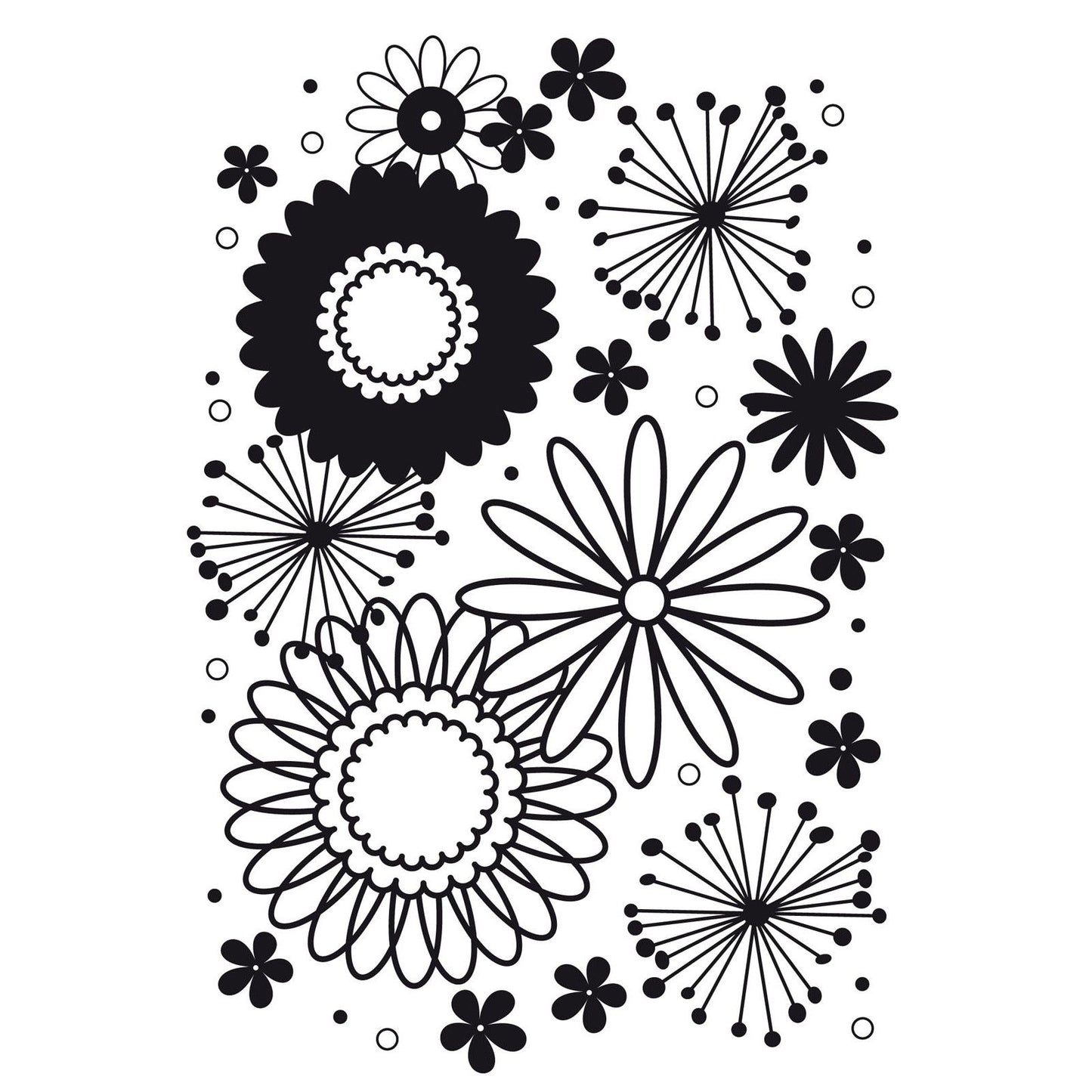 Vaessen creative • embossing folder bloemenpatroon