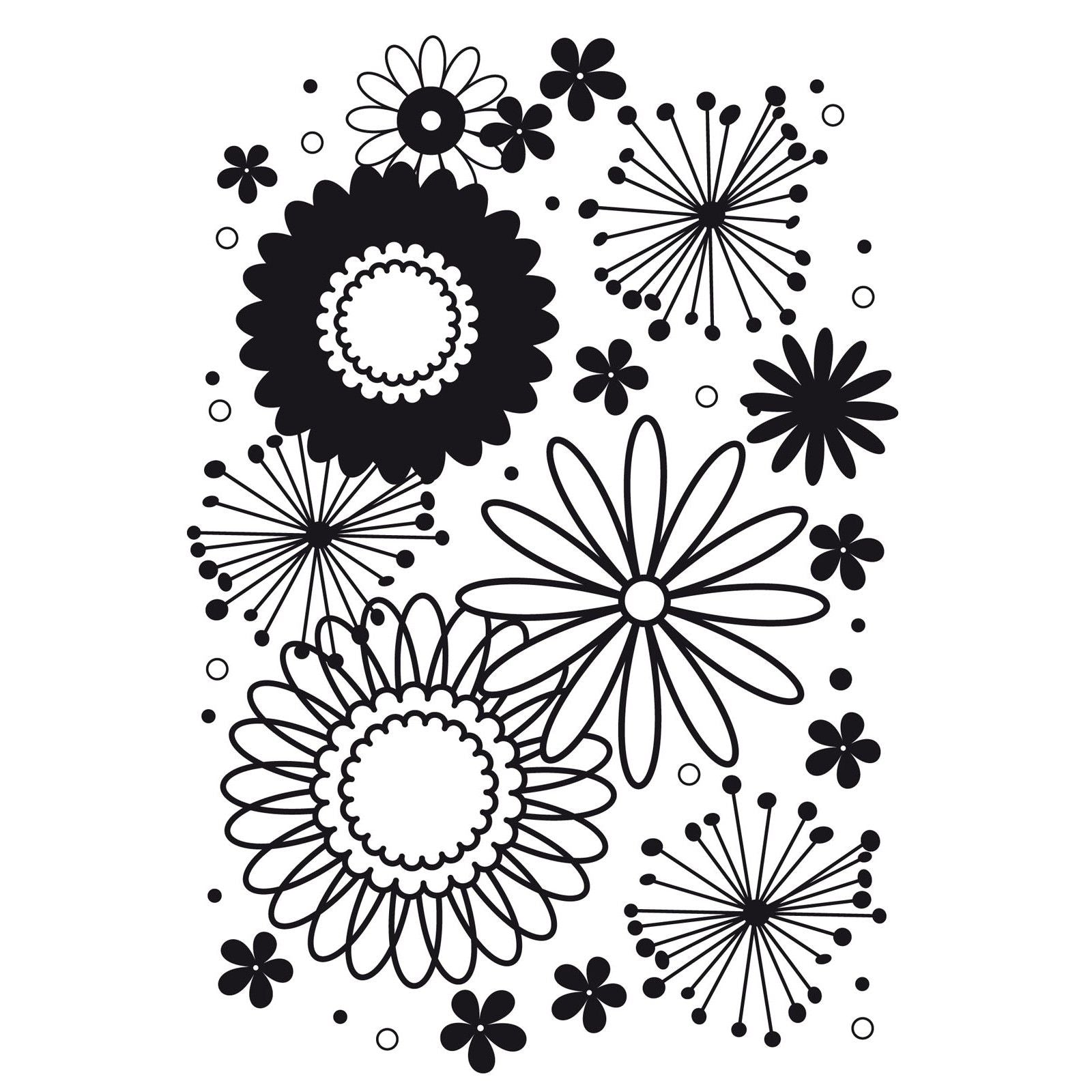 Vaessen creative • embossing folder bloemenpatroon