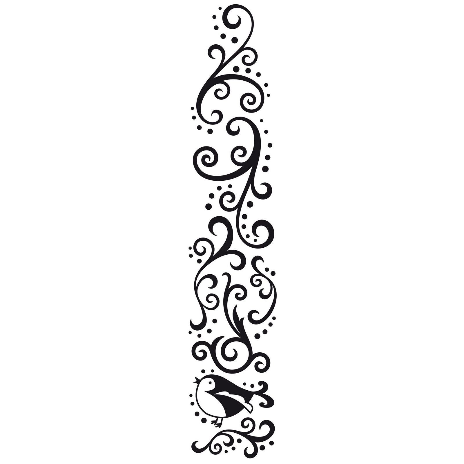 Vaessen creative • embossing folder sierkrul met vogel