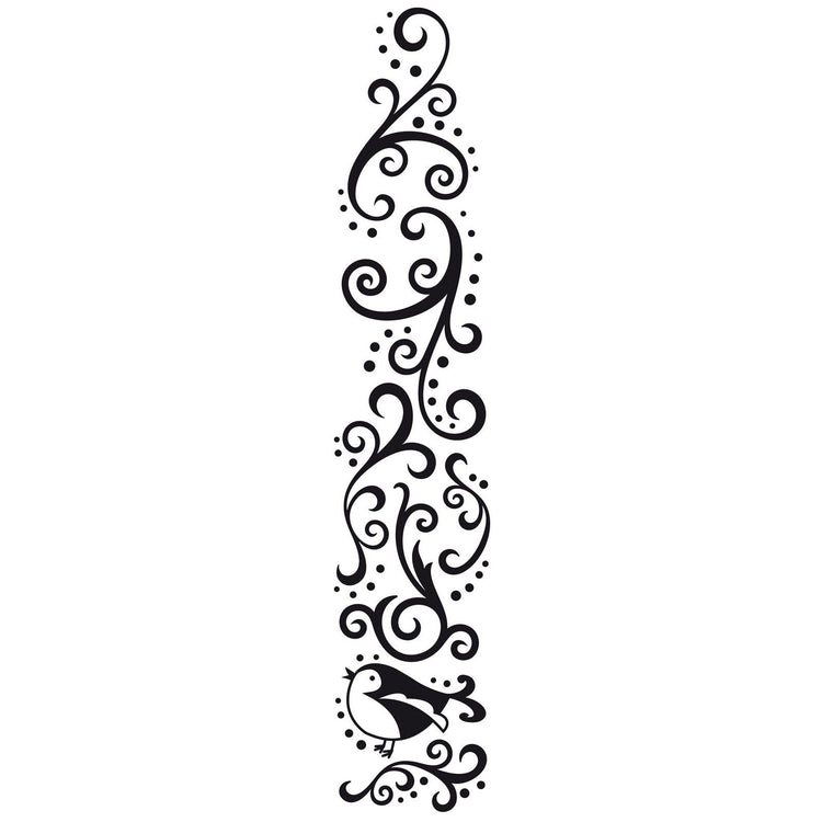 Vaessen creative • embossing folder sierkrul met vogel