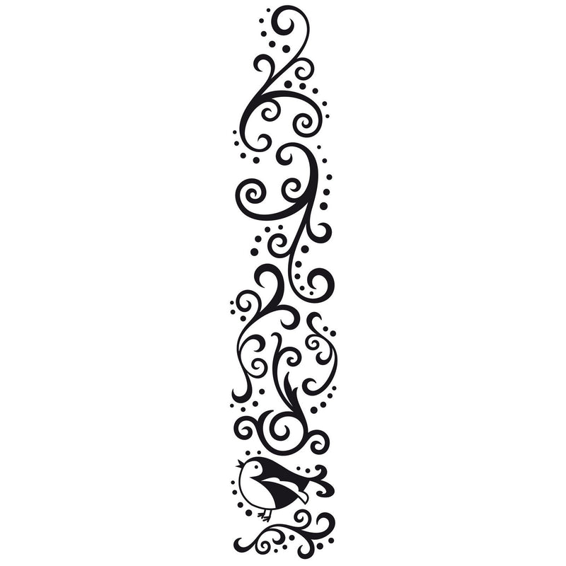 Vaessen creative • embossing folder sierkrul met vogel