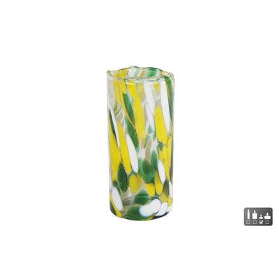 Theelicht dots l glas 5,5x5,5x12cm