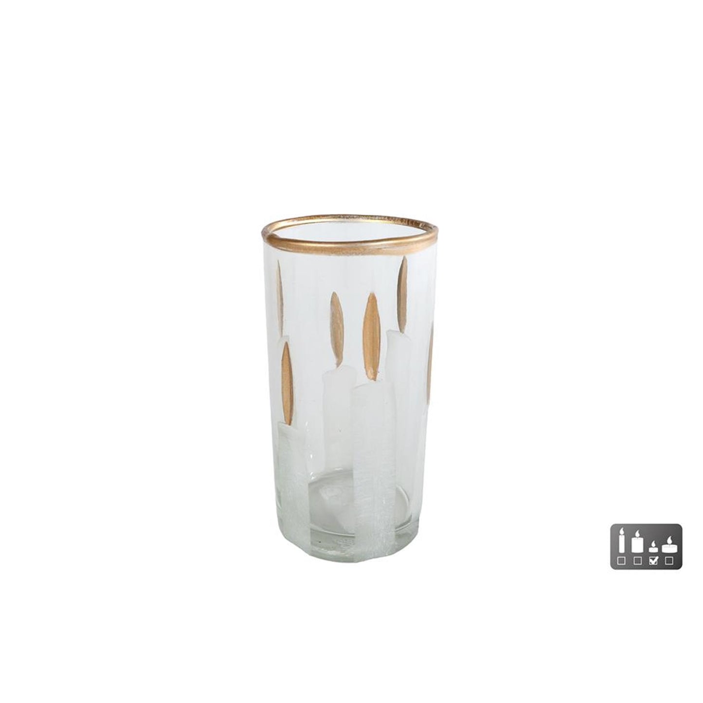 Cosydecor theelichthouder candles s helder wit glas 6x6x11,5cm