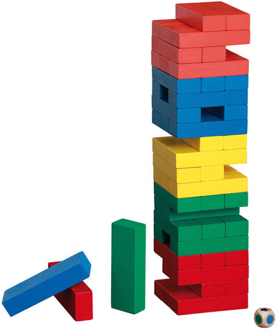 Philos timber vallende toren gekleurd 75x75x300mm