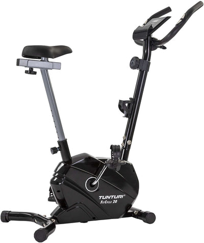 Tunturi fitcycle 20 hometrainer - fitness fiets - fitness fiets met 8 weerstandsniveaus - voorzien van tablethouder en transportwielen