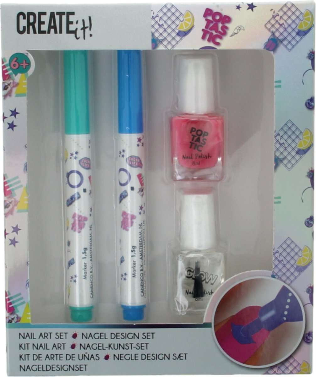 Create it! nagel design stiftenset roze