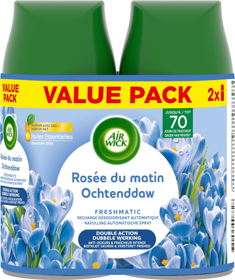 Air wick airwick freshmatic navulling automatische spray - twin morning dew - 2 x 250ml