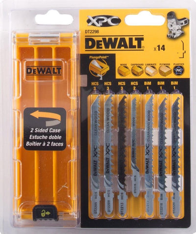 Dewalt accessoires cassette 14-delig xpc® zaagbladen voor hout (dt2205 x 3, dt2209 x 3, dt2213 x 3, dt2207 x 1, dt2216 x 1, dt2217 x 1, dt2218 x 1, dt2220 x 1) - dt2298-qz