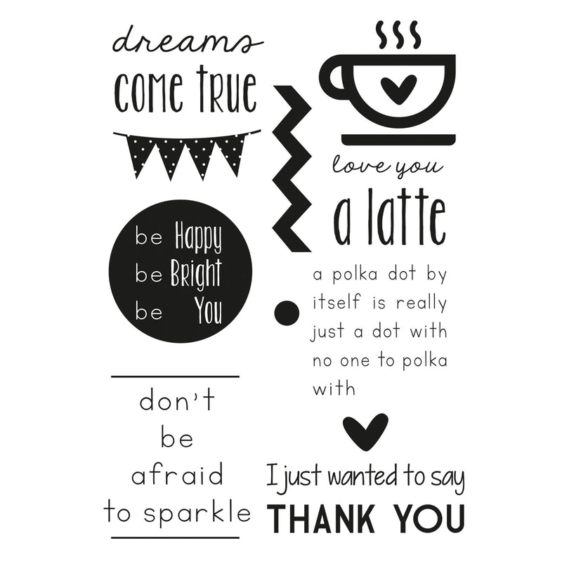 Vaessen creative • love it clear stamps engelse teksten 7st.