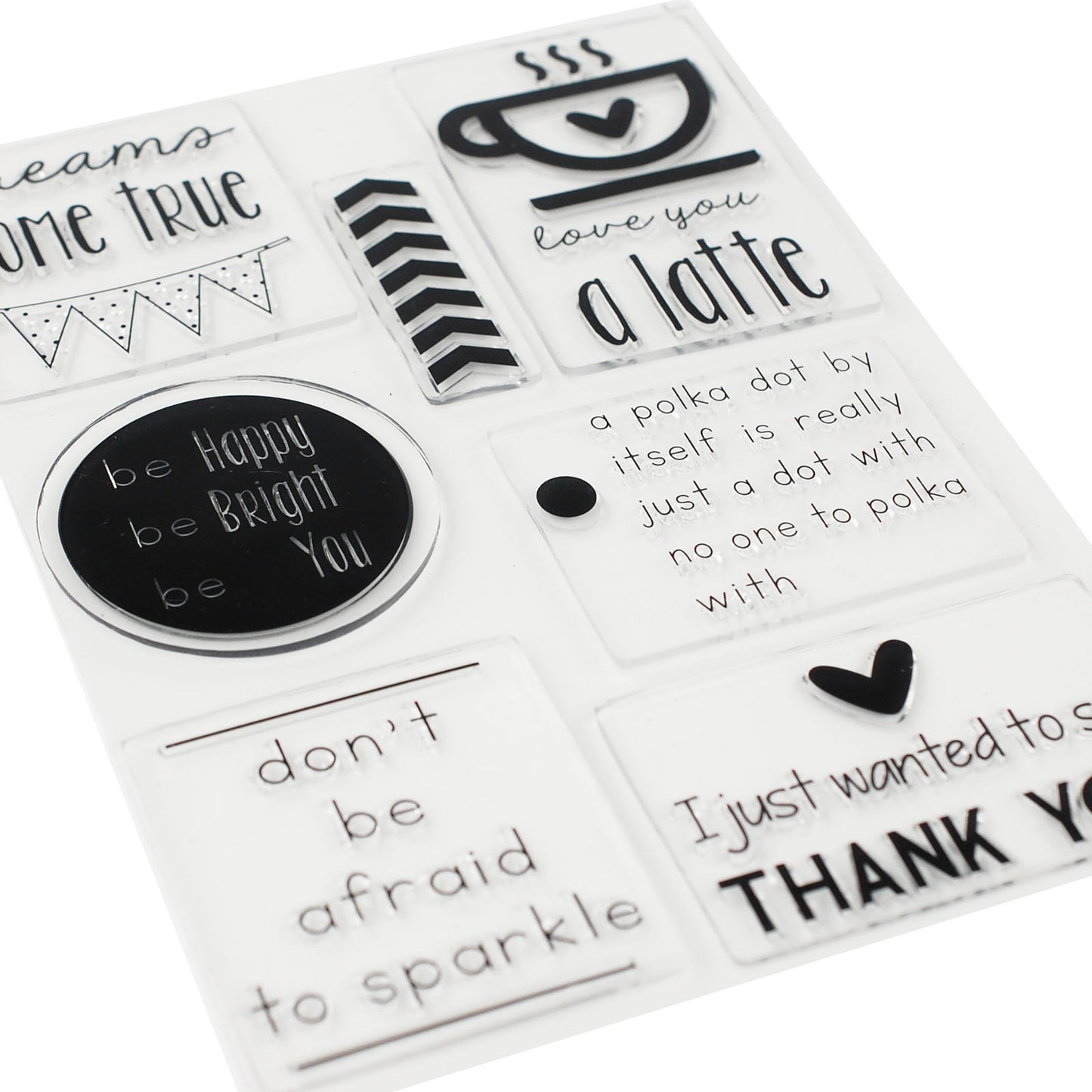 Vaessen creative • love it clear stamps engelse teksten 7st.