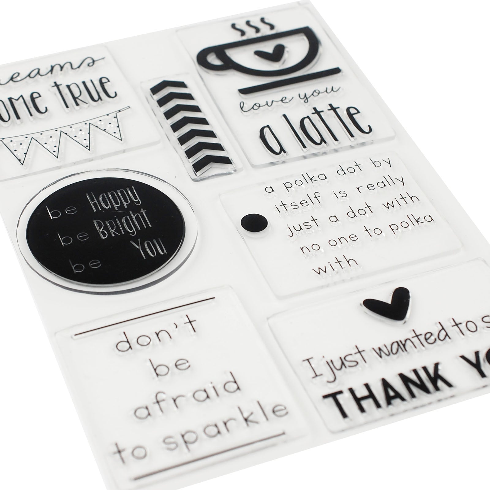 Vaessen creative • love it clear stamps engelse teksten 7st.