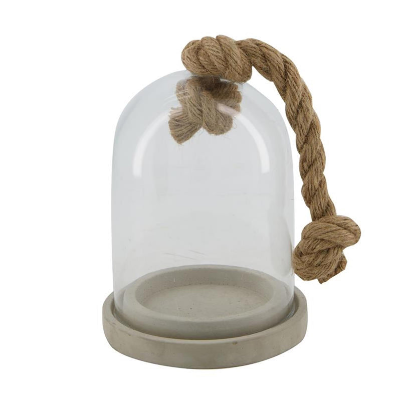 Dijk natural collections stolp met touw glas ø13,5x20cm