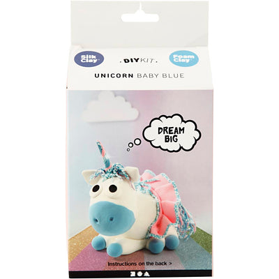 Silk clay funny friends, unicorn, blauw, 1 doos