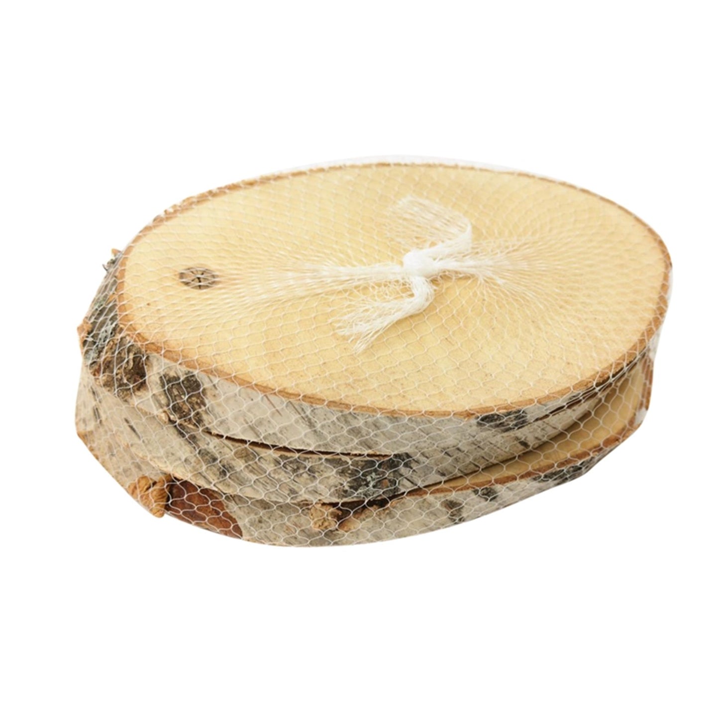 Hbx natural living basic berken schijf ovaal large set a 3 stuks