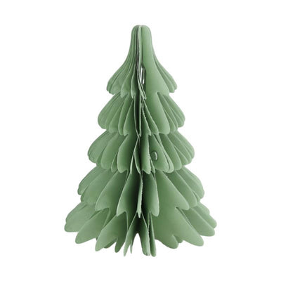 Dijk natural collections kerstboom papier 12x12x18cm licht groen