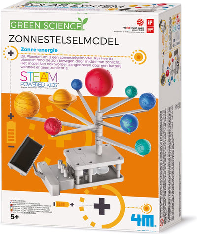 4m wetenschap en spel - zonnestelsel - op zonne-energie - modelbouw - kidzlabs - green science - 5 jaar