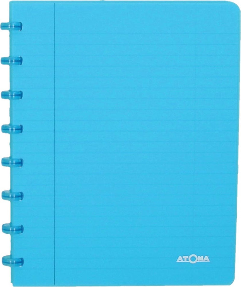 Atoma trendy schrift | ft a5 | 144 bladzijden | gelijnd | transparant turkoois