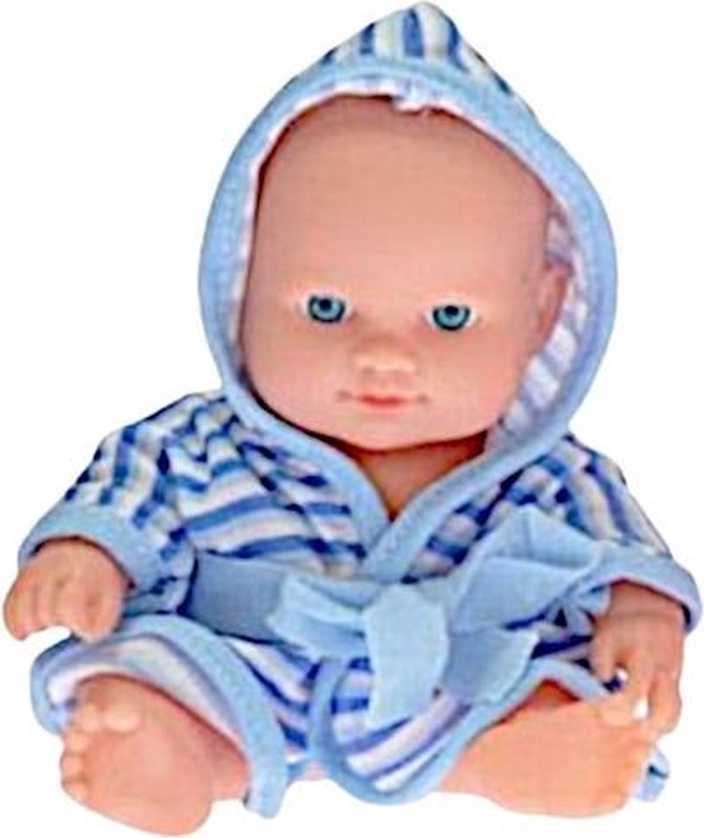 Toys amsterdam babypop met badjas, 20cm