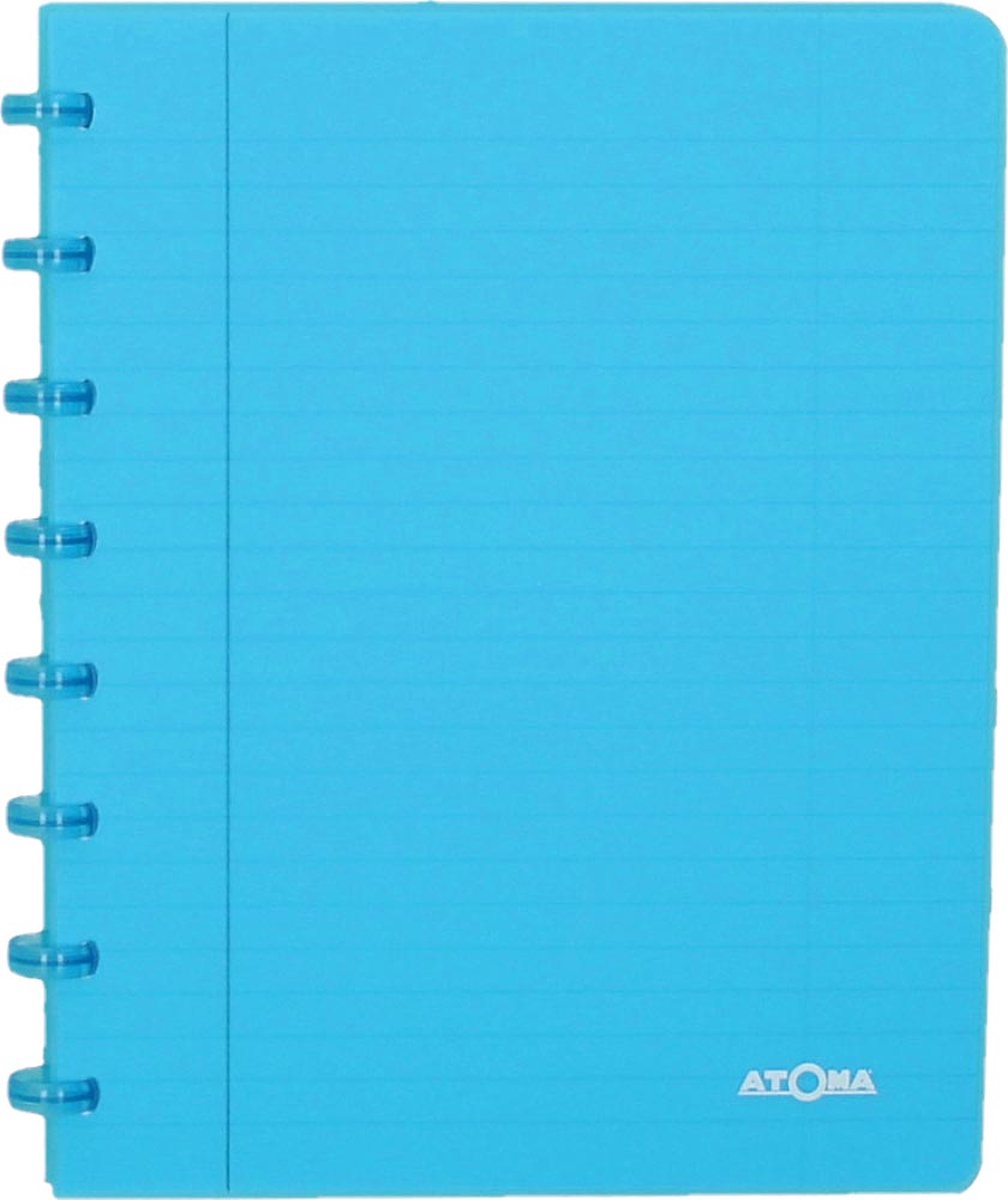 Atoma trendy schrift, ft a5, 144 bladzijden, geruit 5 mm, transparant turkoois