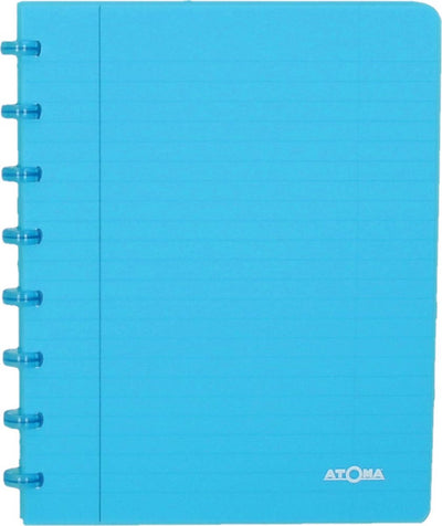 Atoma trendy schrift, ft a5, 144 bladzijden, geruit 5 mm, transparant turkoois