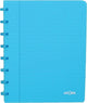 Atoma trendy schrift, ft a5, 144 bladzijden, geruit 5 mm, transparant turkoois