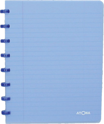Atoma trendy schrift, ft a5, 144 bladzijden, geruit 5 mm, transparant blauw 1 stuk