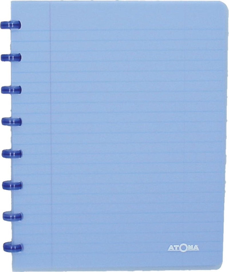 Atoma trendy schrift, ft a5, 144 bladzijden, geruit 5 mm, transparant blauw 1 stuk