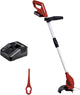 Einhell accu grastrimmer gc-ct 18 24 li kit - power x-change - 18 v li-ion - maaidiameter: 24 cm - bloembeschermer - traploos uitschuifbare geleidesteel - incl. 20 kunststof messen - incl. 2.0 ah accu + lader