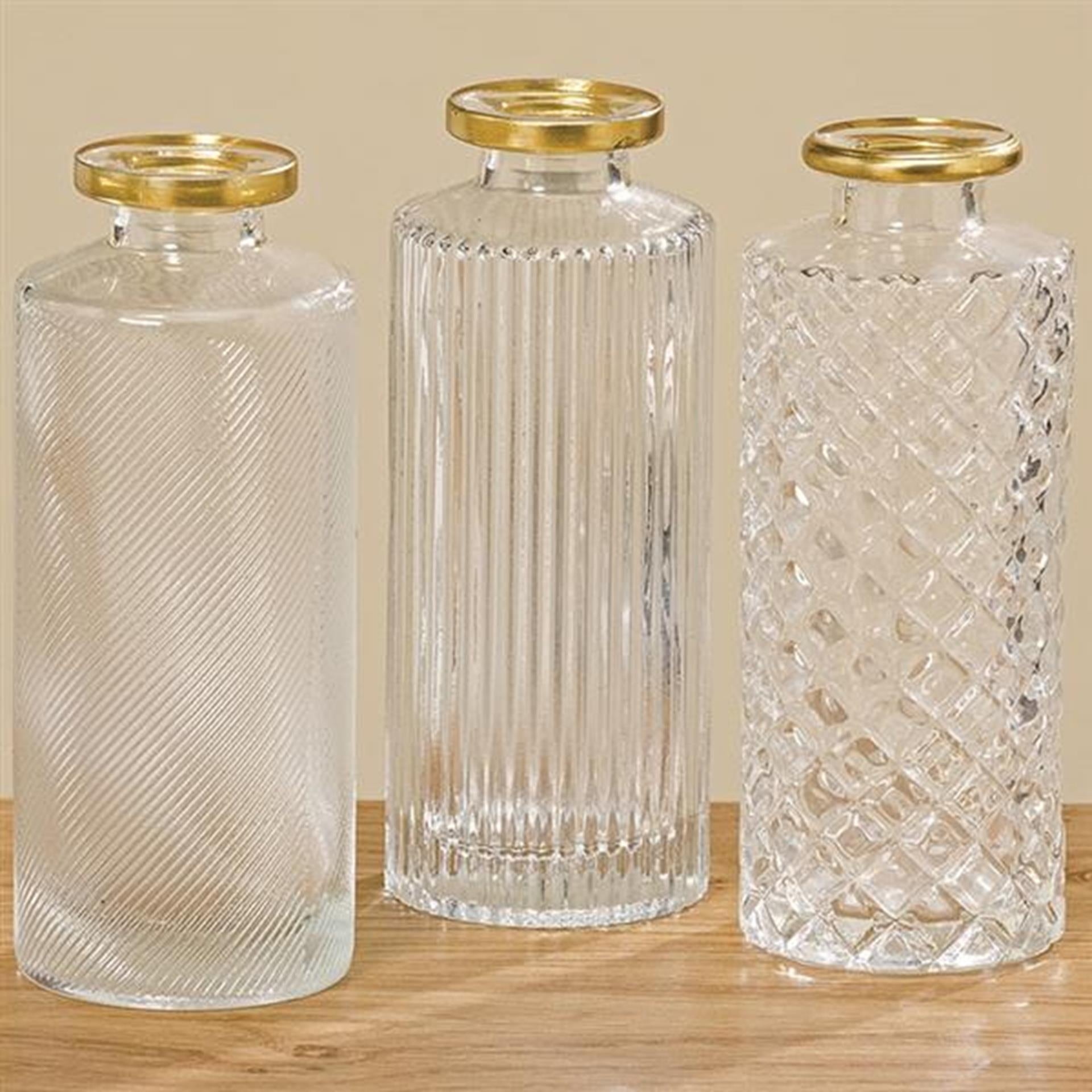 Boltze home vaas adore ø5x13cm transparant helder glas