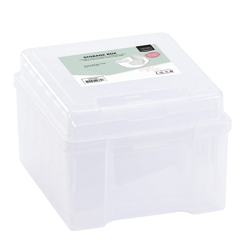 Vaessen creative • opbergbox met 6 cassettes transparant