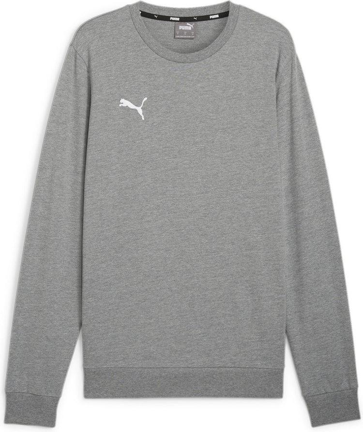 Puma teamgoal casuals crew neck sweat heren sporttrui - medium gray heather- white