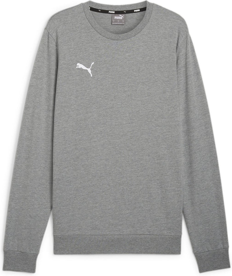 Puma teamgoal casuals crew neck sweat heren sporttrui - medium gray heather- white