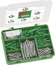 Spax indoorassortiment, schroevenset met 2 afmetingen + pluggen, 200 stuks, verzonken kop, t-star plus, wirox - 5000009100109