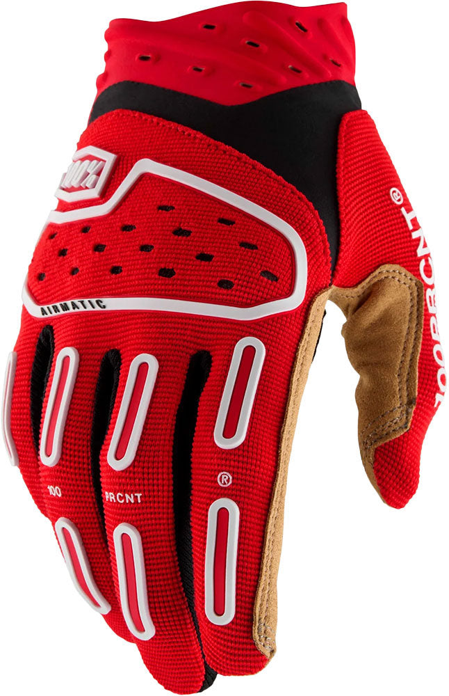 100% airmatic 2 - mtb gloves red black | l