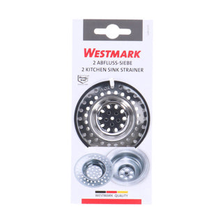 Westmark gootsteenzeven, 2 stuks, ø 7 cm, rond, roestvrij staal, zilver, 52082270