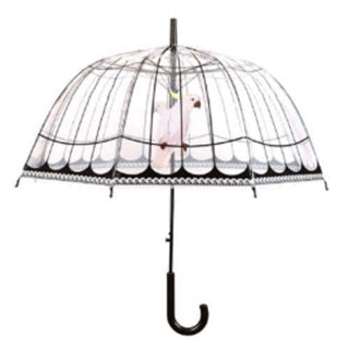 Esschert design paraplu vogelkooi 81 cm transparant zwart