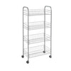 Metaltex keuken badkamer opbergtrolley ascona 41x23x84 cm wieltjes