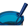 Basic montana jampot 10 cm + lepel blauw glas