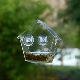Esschert design raamvoederhuis 15x9.3x15.2 cm transparant